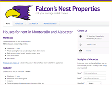 Tablet Screenshot of falconsnestproperties.com